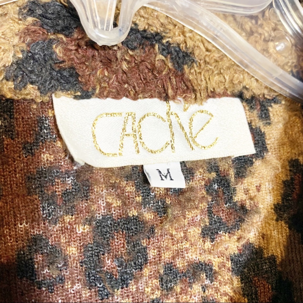 Cache Animal Print Button Front Medium Jac - image 2